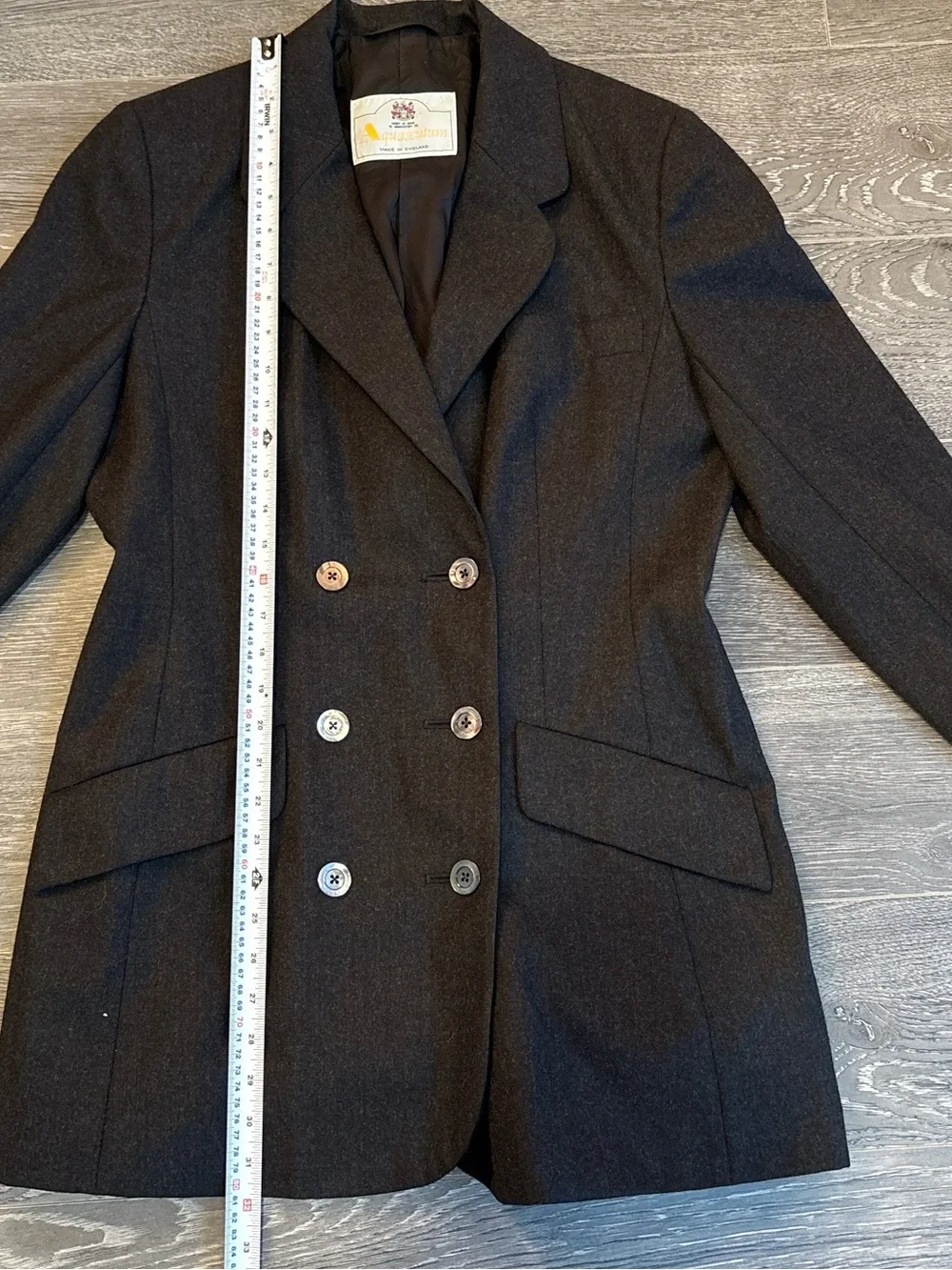 Vintage Aquascutum Made in England Pure Wool Double Breasted Blazer - Picture 5 of 10